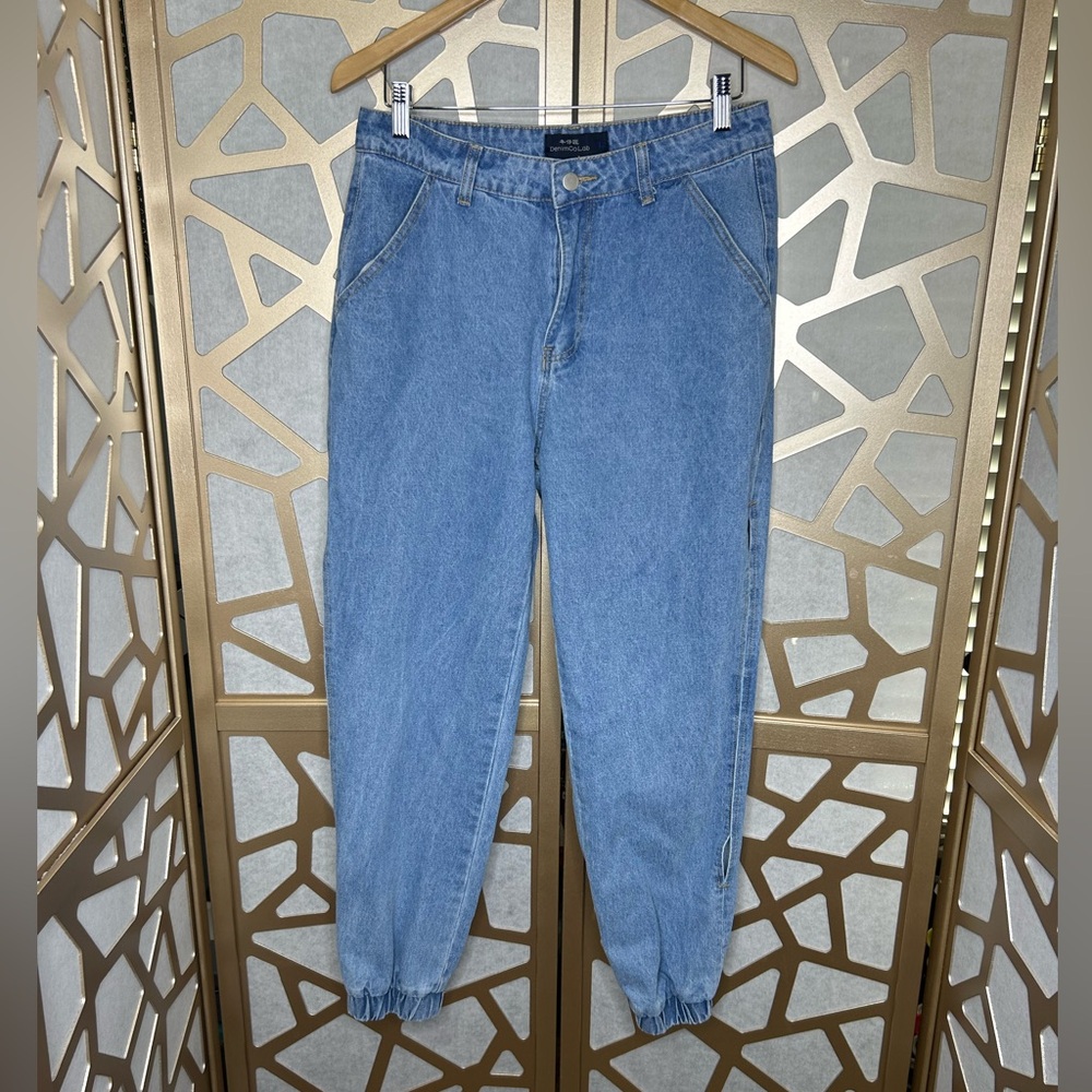 Denim Side Of Leg Split Women's Jeans Loose Harem Pants Casual Denim Pan…